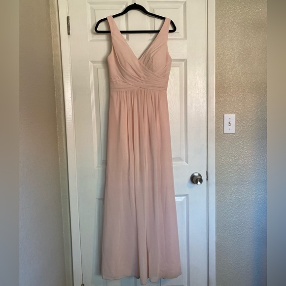 Katelyn Chiffon V-Neck A-Line Princess Dress - Picture 1 of 10